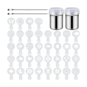 72 plantillas de decoración de café plantilla de arte de