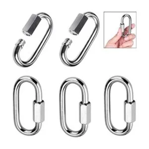 Quick Link mosquetón de acero inoxidable 304 en forma de