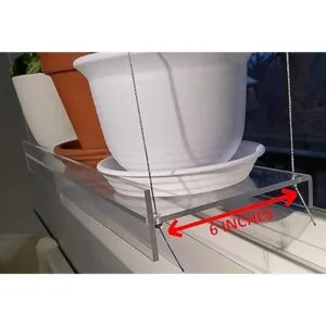 SupremeTech Estantes colgantes de acrílico para ventanas