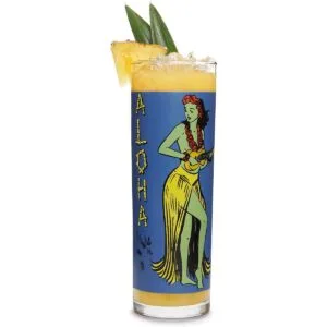 Libbey Tiki Kahiko Vaso zombi azul 13.5 onzas juego de 4_1