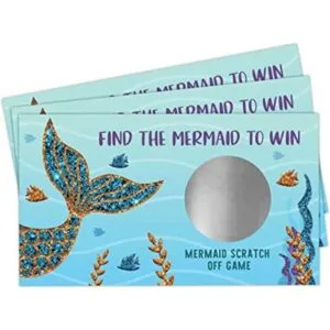 Mermaid Scratch Off Game Sirena Baby Shower Girls_1