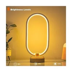 LONRISWAY Lámpara de escritorio LED de madera luz_4