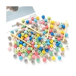 ToBeIT Cuentas de madera 400 cuentas redondas de madera_4