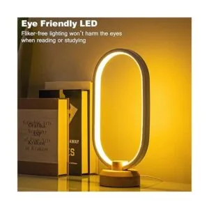 LONRISWAY Lámpara de escritorio LED de madera luz_2