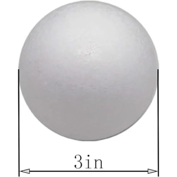 Crafjie Bolas de espuma para manualidades de 3 pulgadas de