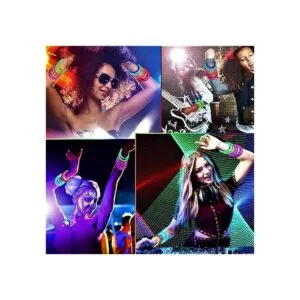 Paquete de 60 pulseras de varillas 6 colores LED de la_4