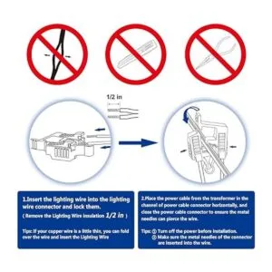 Conectores de luz de paisaje conectores de cable de bajo_4