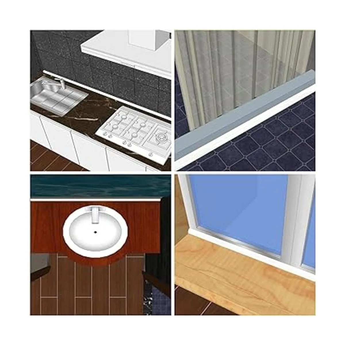 Duzzy Presa de tira de agua esquinera de 39 pulgadas_4