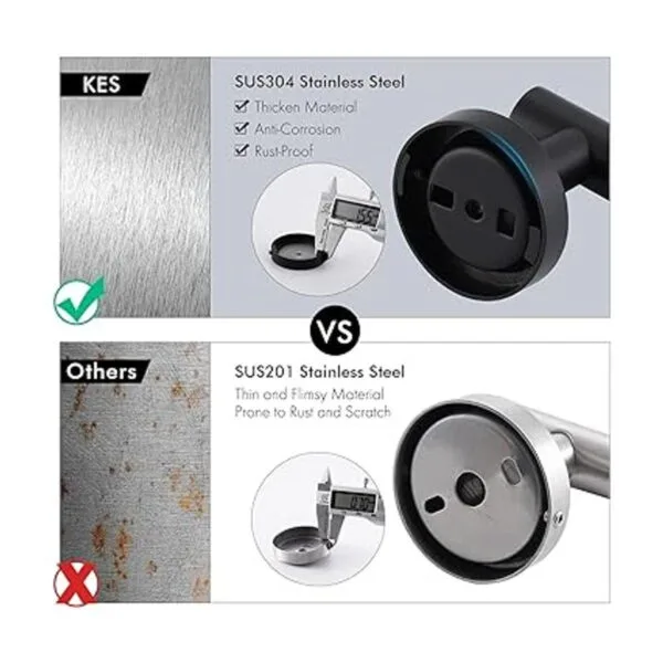 KES A2164BKP4 Gancho de toalla de baño para ducha bata_3