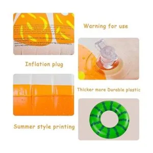 90shine 4 flotadores para piscina de frutas sandía kiwi