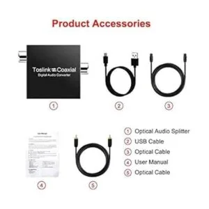 Adaptador convertidor de audio digital óptico a coaxial o_5