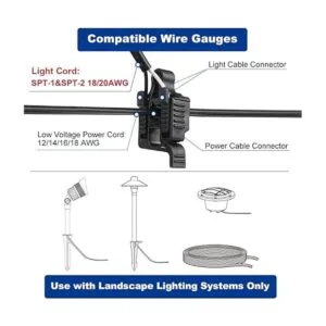 Conectores de luz de paisaje conectores de cable de bajo_3