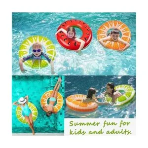 90shine 4 flotadores para piscina de frutas sandía kiwi