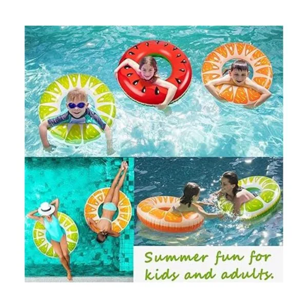 90shine 4 flotadores para piscina de frutas sandía kiwi