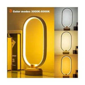 LONRISWAY Lámpara de escritorio LED de madera luz_3