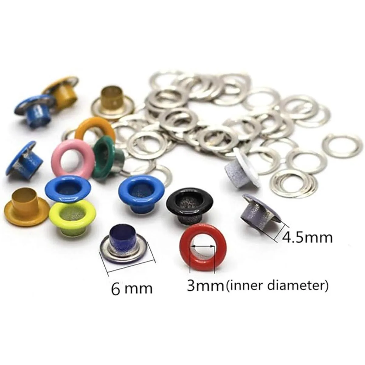 Honkoolly Juego de 420 ojales de metal de 0.118 in