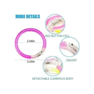 Paquete de 60 pulseras de varillas 6 colores LED de la_6