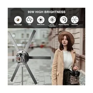 GVM Kit de luz de anillo con trípode 90 W LED círculo de_3
