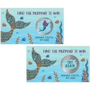 Mermaid Scratch Off Game Sirena Baby Shower Girls_2