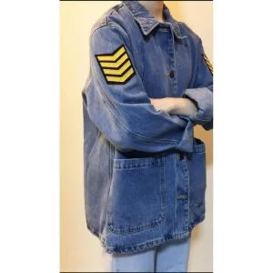 CutePatch Disfraz de Halloween sargento rayas plateadas_3