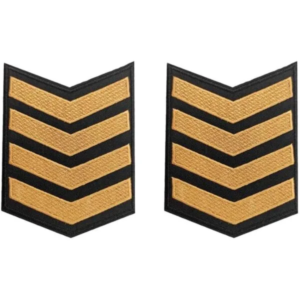 CutePatch Disfraz de Halloween sargento rayas plateadas_1