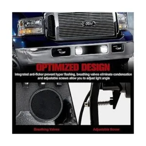 Fieryred Luz antiniebla LED compatible con Ford F250 y_2
