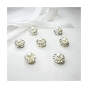 50 piezas de adornos de diamantes de imitación botón de_4