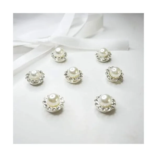 50 piezas de adornos de diamantes de imitación botón de_4