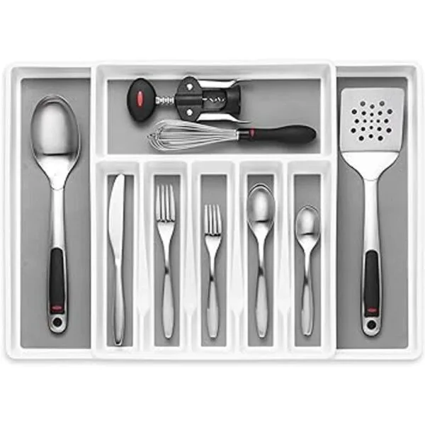 Organizador expandible de cajones de cubiertos bandeja de_2