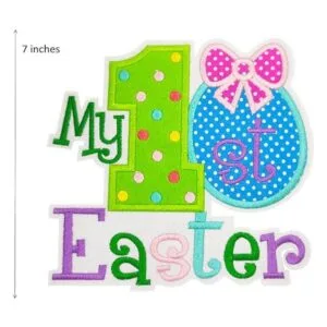 Parche bordado para planchar con texto en inglés My First_2