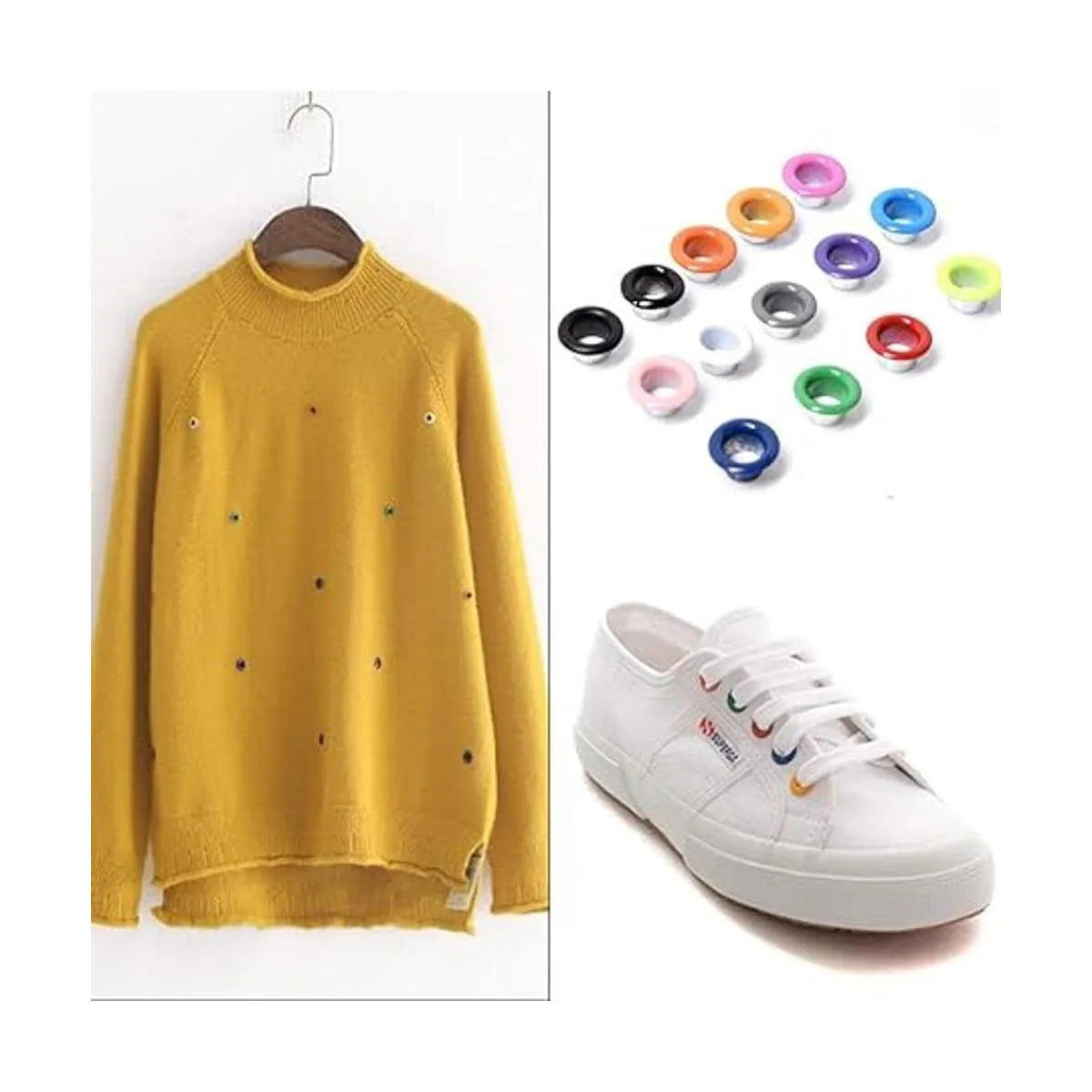 Honkoolly Juego de 420 ojales de metal de 0.118 in