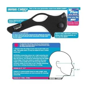 BASE CAMP M Plus Mascarilla antipolvo con 6 filtros de_4