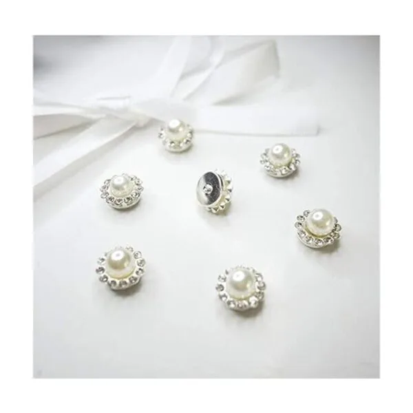 50 piezas de adornos de diamantes de imitación botón de_5