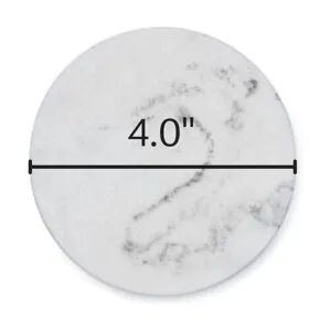 Essentra Home Juego de 6 posavasos de mármol blanco para_4