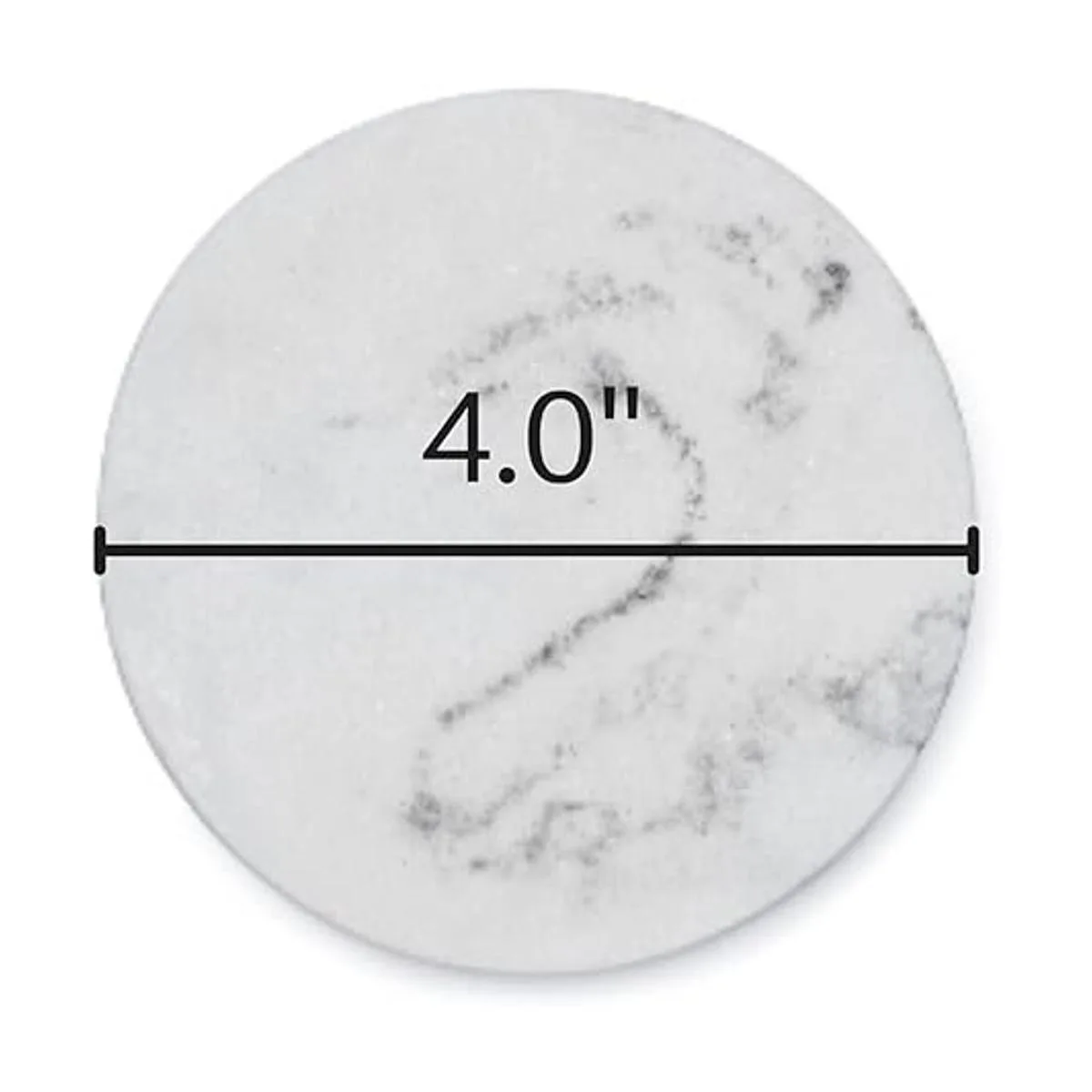 Essentra Home Juego de 6 posavasos de mármol blanco para_4