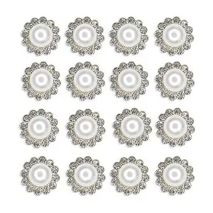 50 piezas de adornos de diamantes de imitación botón de_1