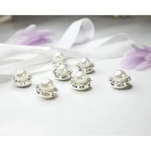 50 piezas de adornos de diamantes de imitación botón de_3