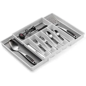 Organizador expandible de cajones de cubiertos bandeja de_5