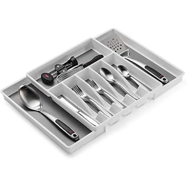 Organizador expandible de cajones de cubiertos bandeja de_5