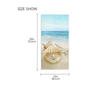 Starfish Shell Toallas de mano de playa con perlas de 16_3