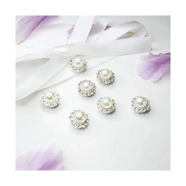 50 piezas de adornos de diamantes de imitación botón de_2