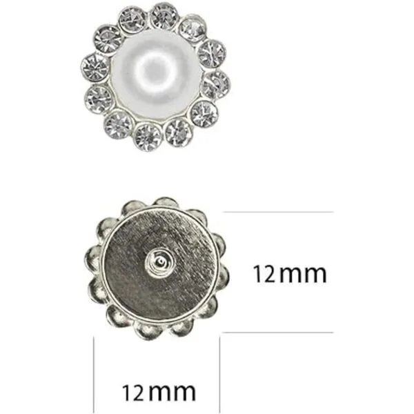 50 piezas de adornos de diamantes de imitación botón de_6