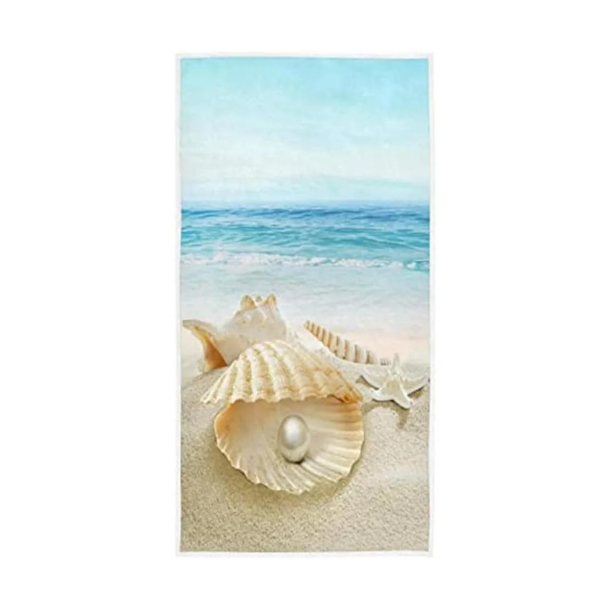 Starfish Shell Toallas de mano de playa con perlas de 16_1