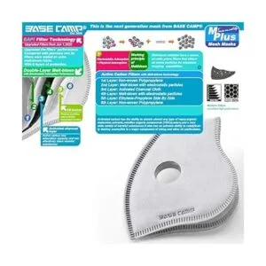 BASE CAMP M Plus Mascarilla antipolvo con 6 filtros de_3