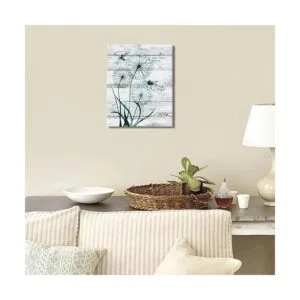 Decoración de arte visual abstracta libélula verde azulado_2