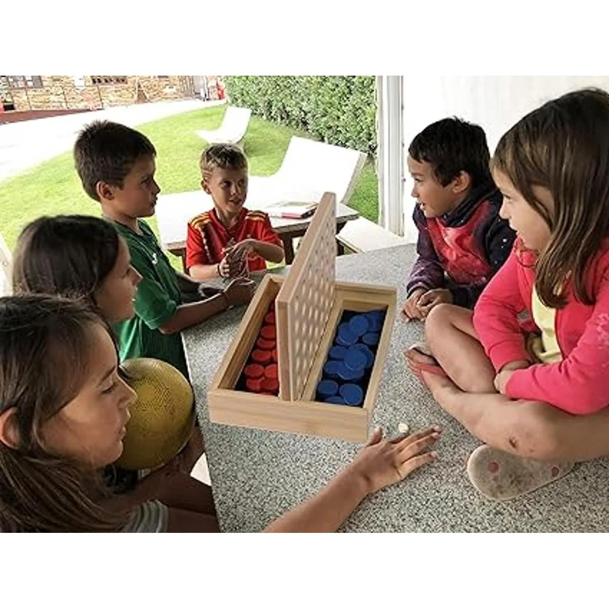 TOWO Juego de 4 en fila de madera Juego de estrategia_6