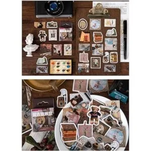 Juego de calcomanías de papel vintage 274 piezas de