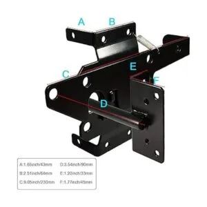 Pestillo de puerta autobloqueante para montaje en poste_6