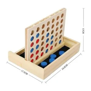TOWO Juego de 4 en fila de madera Juego de estrategia_5