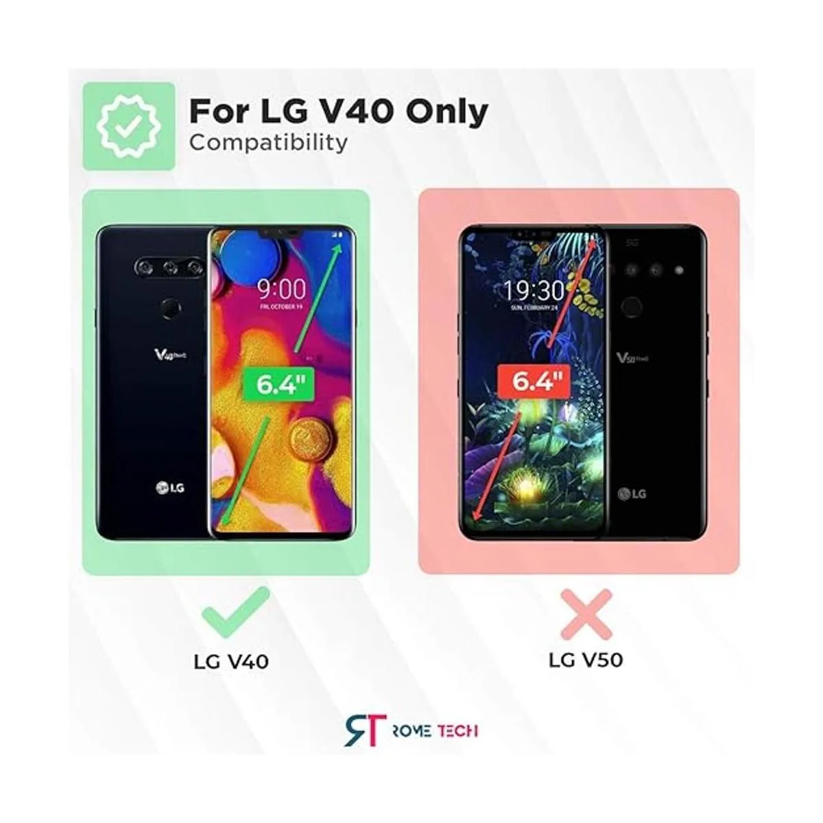 Rome Tech Funda con clip para cinturón para LG V40 V40_2